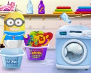 Baby minion washing clothes ingyen játék