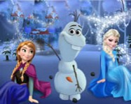 Elsa and Anna building Olaf ingyen játék