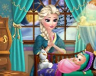 Elsa frozen baby feeding ovis játékok